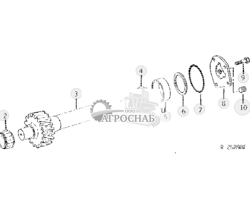 Upper Transmission Input Idler Shaft And Gear 